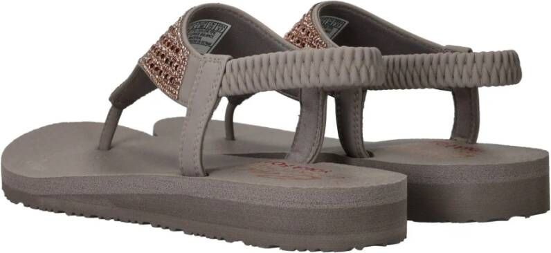 Skechers Meditation Rockstar Vegan Slipper Gray Dames