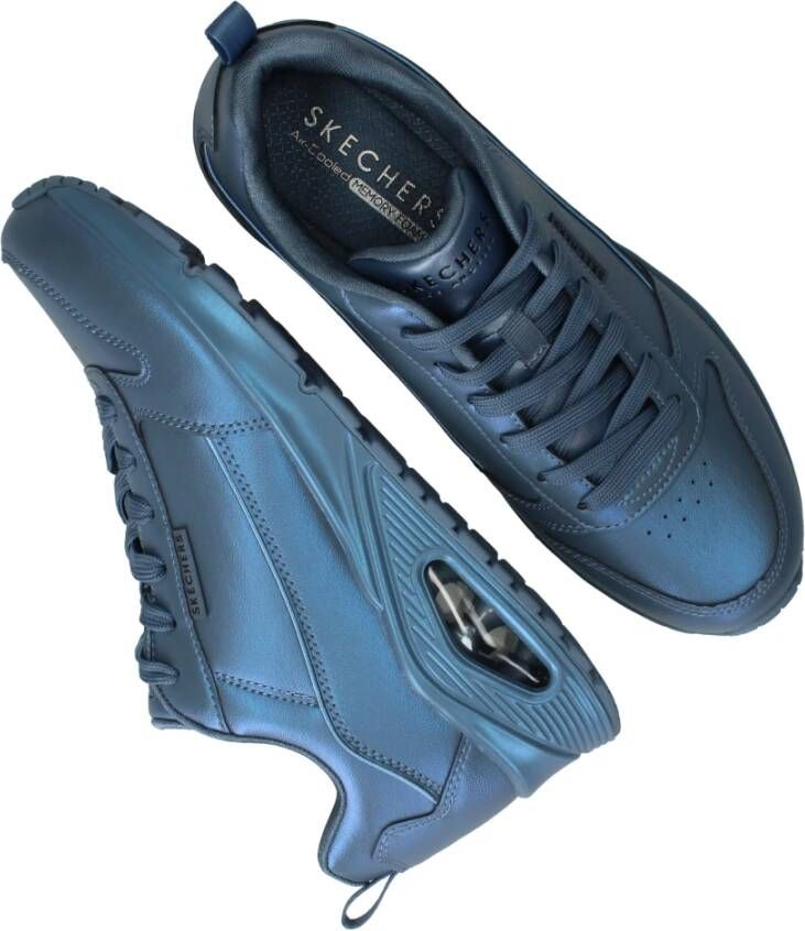 Skechers Metallic Blauwe Galactic Sneaker Blue Dames