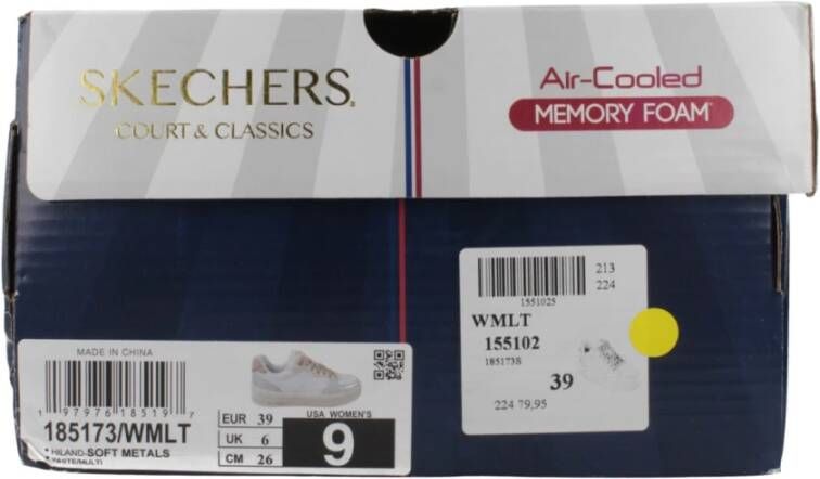 Skechers Metallic Soft Sneakers White Dames