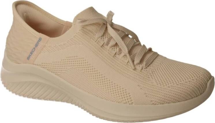 Skechers Natuurlijke Ultra Flex Dames Sneakers Beige Dames