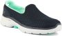 Skechers Navy Slip-On Trainers Vrouwen Lichtgewicht Blue Dames - Thumbnail 2