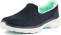 Skechers Navy Slip-On Trainers Vrouwen Lichtgewicht Blue Dames - Thumbnail 6