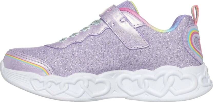 Skechers Oneindige Hartlichtsneakers voor Kinderen Purple Dames