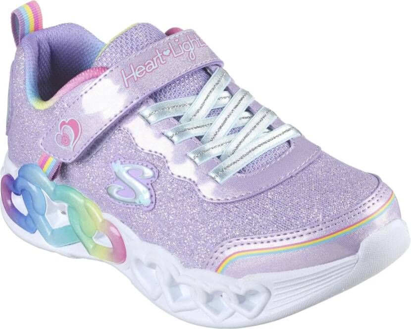 Skechers Oneindige Hartlichtsneakers voor Kinderen Purple Dames