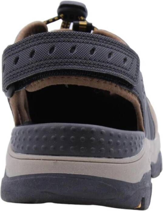 Skechers Stijlvolle Platte Sandalen voor Mannen Brown Heren