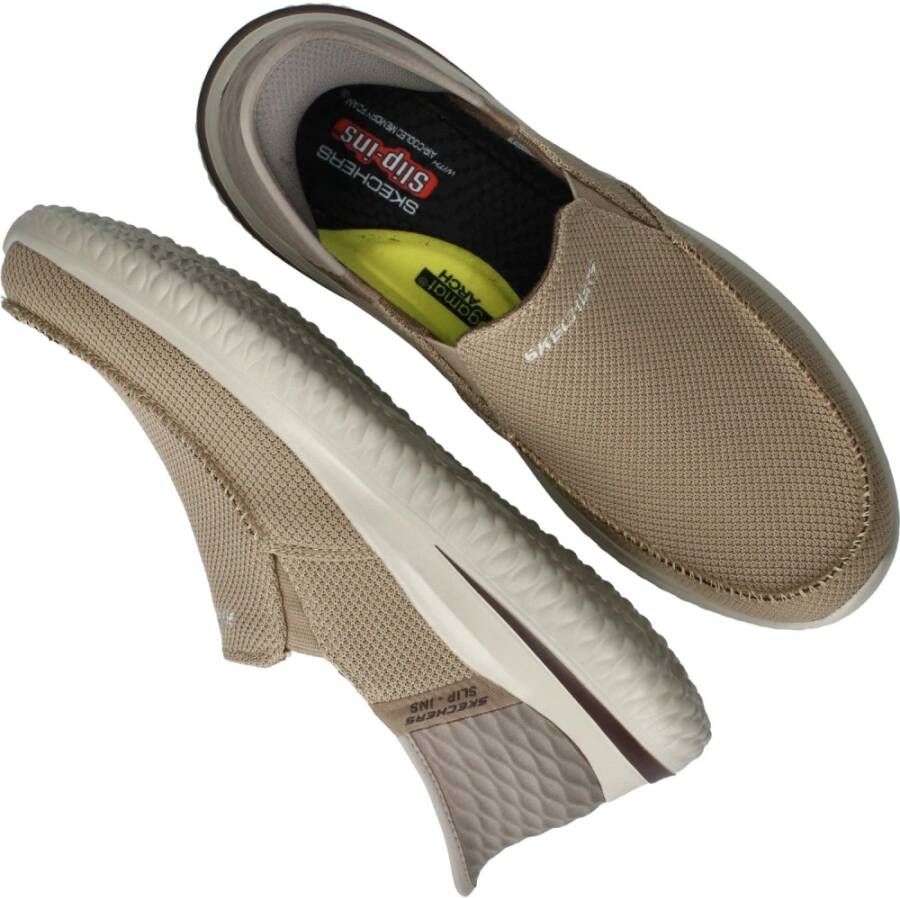 Skechers Slip-Ins Delson 3.0 Cabrino Vegan instapper Beige Heren