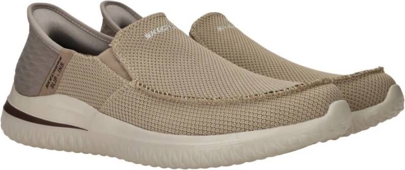 Skechers Slip-Ins Delson 3.0 Cabrino Vegan instapper Beige Heren