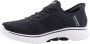 Skechers Go Walk 7 Free Hand 2 Heren Instappers Zwart Wit - Thumbnail 4