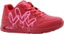 Skechers Sneakers UNO DRIPPING IN LOVE met hart-graffiti-print vrijetijdsschoen lage schoen veterschoen - Thumbnail 72