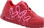 Skechers Sneakers UNO DRIPPING IN LOVE met hart-graffiti-print vrijetijdsschoen lage schoen veterschoen - Thumbnail 77