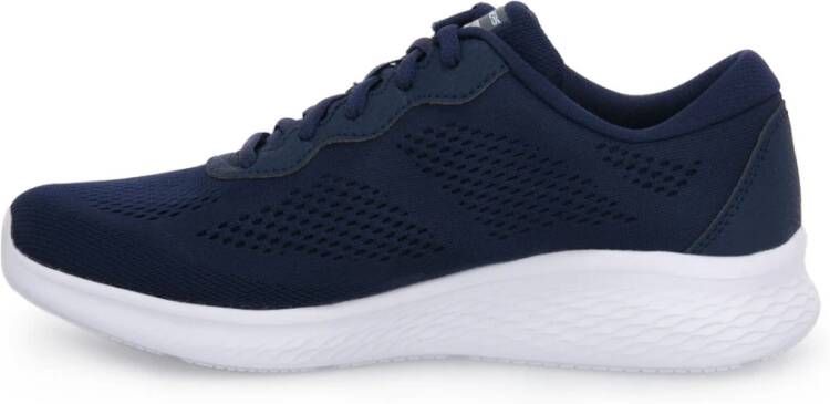 Skechers Stijlvolle leren sneakers voor vrouwen Blauw Dames