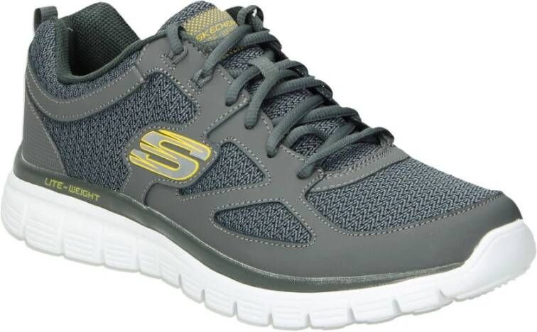 Skechers Stijlvolle Stoffen Sneakers voor Heren Grijs Heren