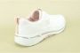 Skechers Witte en Roze Stoffen Sneakers Wit Dames - Thumbnail 2