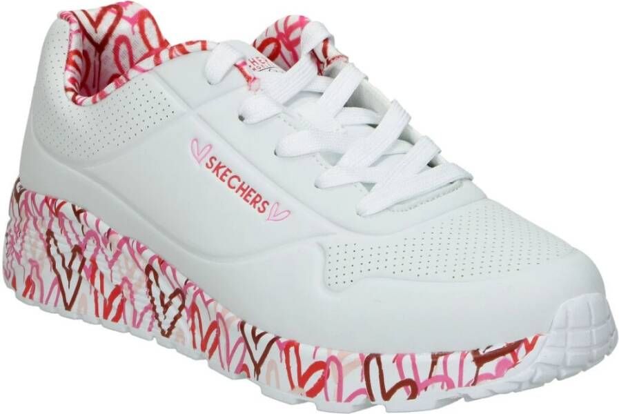 Skechers Stijlvolle Dames Imitatieleer Sneakers Wit Dames