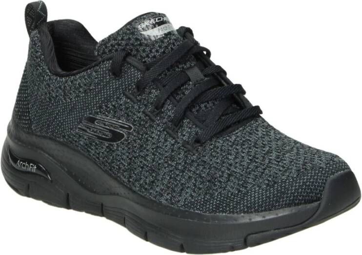 Skechers Dames Sneakers Synthetische Stof Casual Zwart Dames