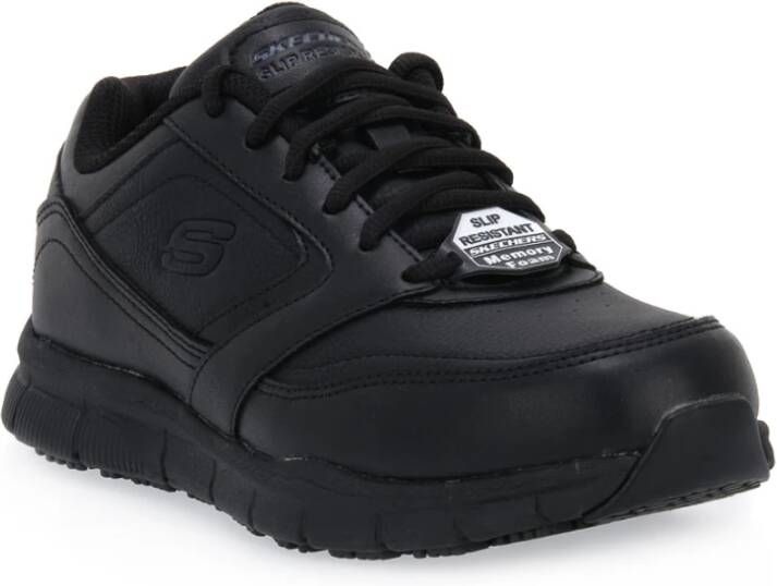 Skechers Hoogwaardige Leren Sneakers voor Heren Zwart Heren