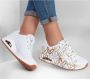 Skechers JGoldcrown Uno Sneaker Wit Goud Zilver Hartjes Wit Heren - Thumbnail 13