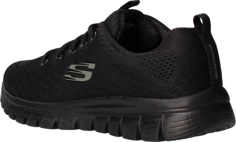 Skechers Sportieve Gebreide Sneaker Black Dames