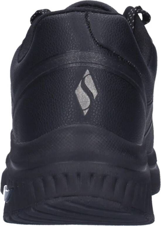 Skechers Sportieve Leren Sneaker met Arch Support Black Dames