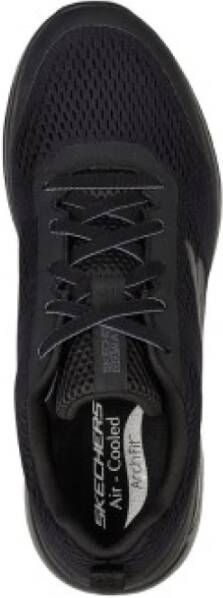 Skechers Sportieve Mesh Veterschoenen Black Heren