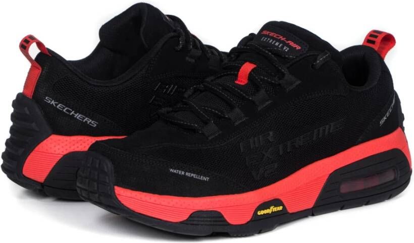 Skechers Sportieve Suède Sneakers met Memory Foam Black Heren