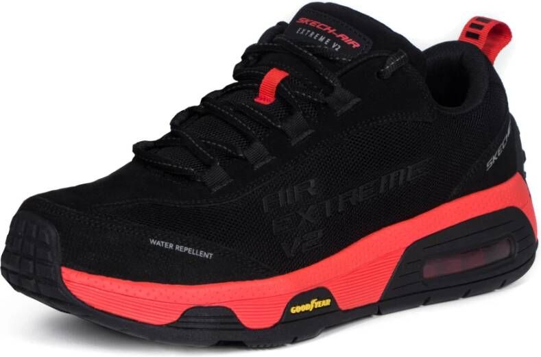 Skechers Sportieve Suède Sneakers met Memory Foam Black Heren