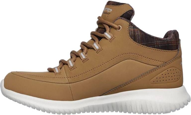 Skechers Sporty High-Top Nubuck Sneakers Brown Dames