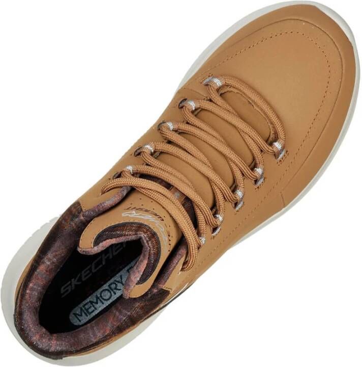 Skechers Sporty High-Top Nubuck Sneakers Brown Dames