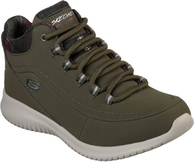 Skechers Sporty High-Top Nubuck Sneakers Green Dames