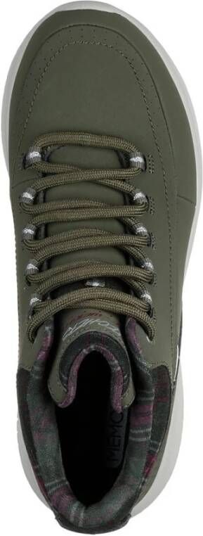 Skechers Sporty High-Top Nubuck Sneakers Green Dames