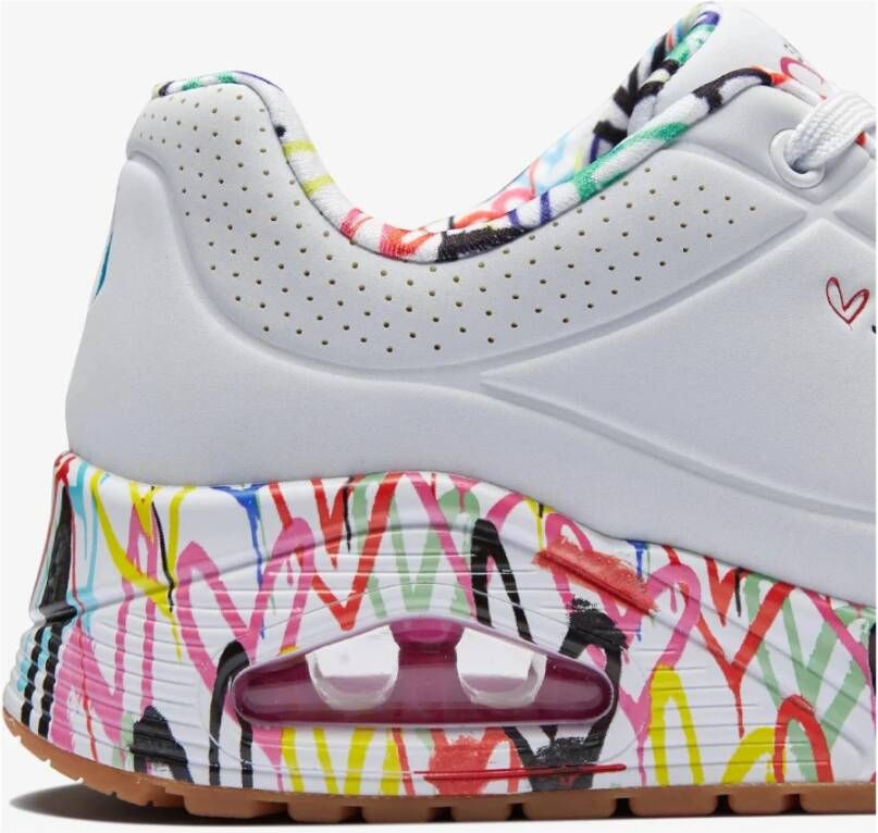 Skechers Sneakers met sleehak UNO-LOVING LOVE met coole graffiti-print vrijetijdsschoen halfhoge schoen veterschoen - Foto 11