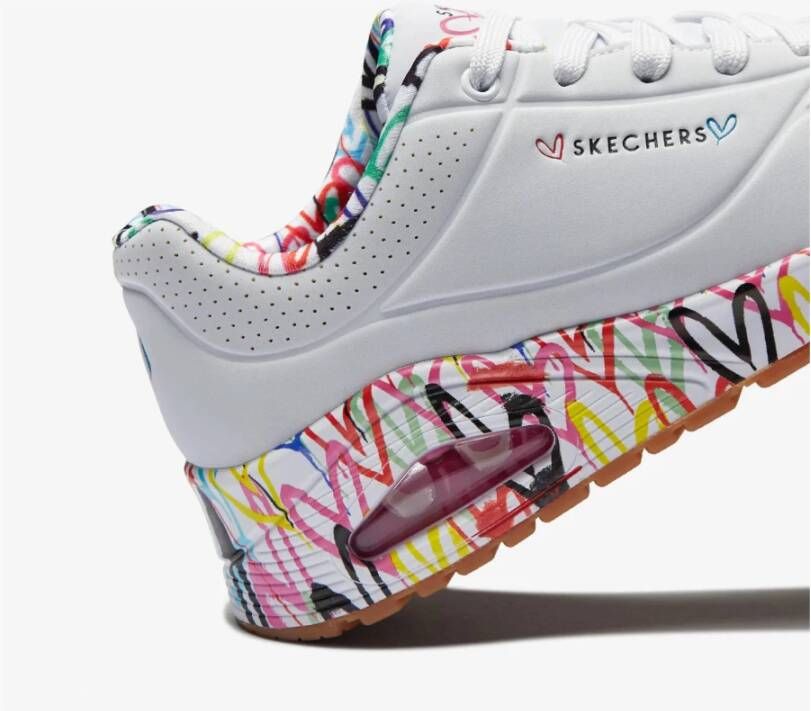 Skechers Sneakers met sleehak UNO-LOVING LOVE met coole graffiti-print vrijetijdsschoen halfhoge schoen veterschoen - Foto 12