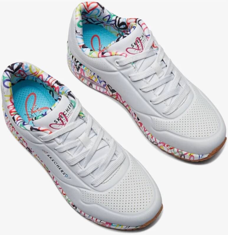 Skechers Sneakers met sleehak UNO-LOVING LOVE met coole graffiti-print vrijetijdsschoen halfhoge schoen veterschoen - Foto 15