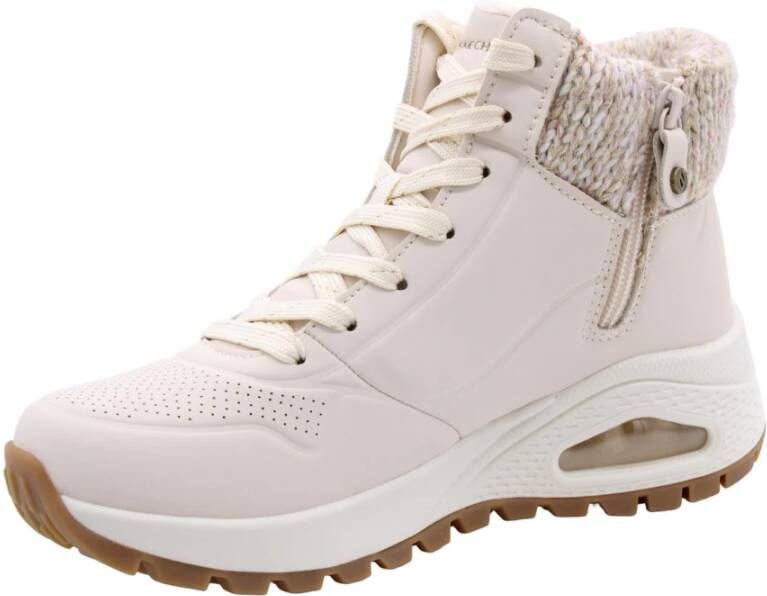 Skechers Stijlvolle Enkellaars met Zuurtje Detail Beige Dames