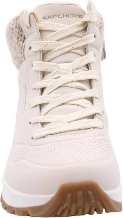 Skechers Stijlvolle Enkellaars met Zuurtje Detail Beige Dames