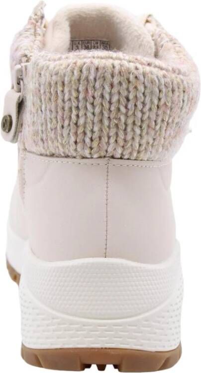 Skechers Stijlvolle Enkellaars met Zuurtje Detail Beige Dames