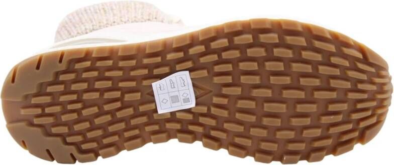 Skechers Stijlvolle Enkellaars met Zuurtje Detail Beige Dames