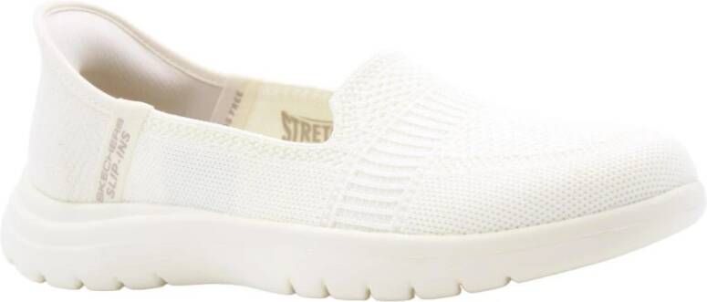 Skechers Stijlvolle Mocassin Schoenen voor Mannen Beige Dames