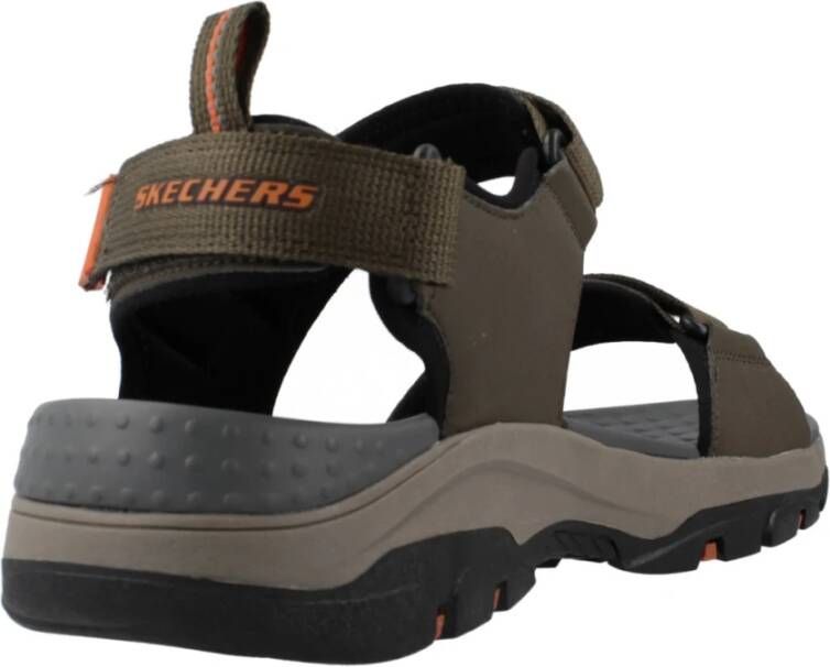 Skechers Stijlvolle Platte Sandalen Black Heren