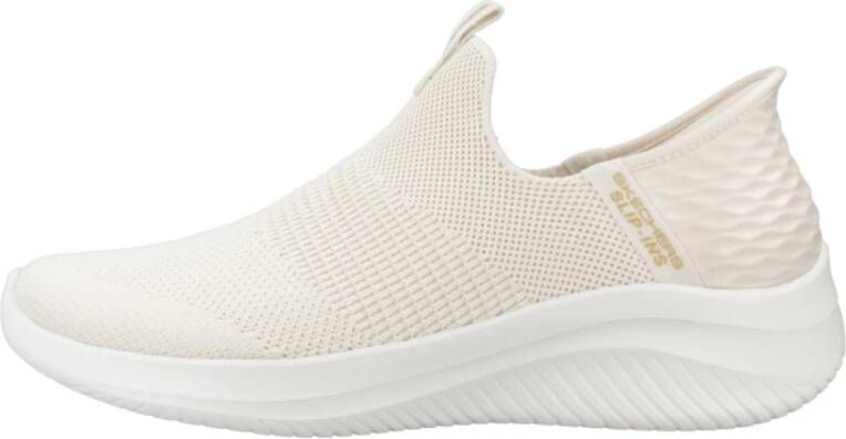 Skechers Stijlvolle Slip-On Sneakers voor Vrouwen Beige Dames