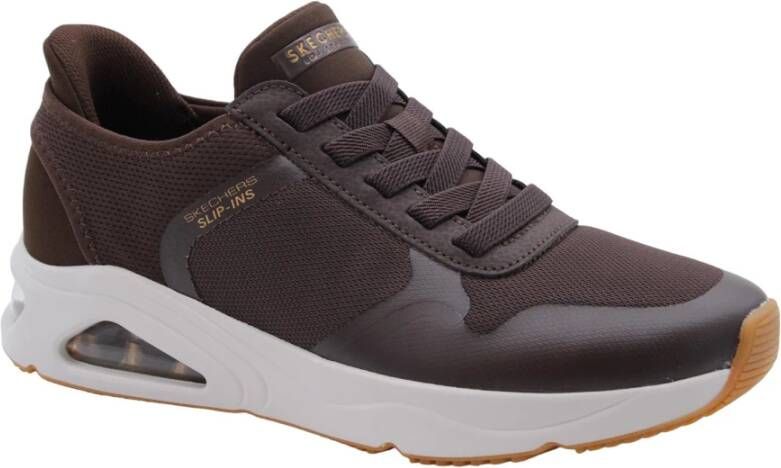 Skechers Stijlvolle Sneaker met Kitkat Accent Brown Heren