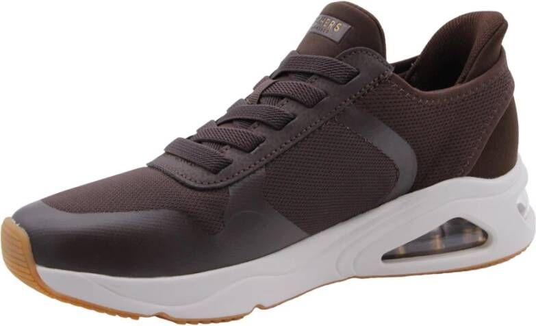 Skechers Stijlvolle Sneaker met Kitkat Accent Brown Heren