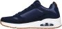 Skechers Blauwe Suède Casual Sneaker met Air-cooled Memory Foam Blauw Heren - Thumbnail 14