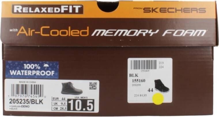 Skechers Stijlvolle Veterschoenen voor Mannen Black Heren