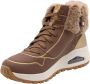 Skechers Uno Rugged Fall Shimmer Dames Laarzen Taupe Goud - Thumbnail 6