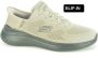 Skechers Taupe Lycra Slip-On Sneakers Beige Heren - Thumbnail 2