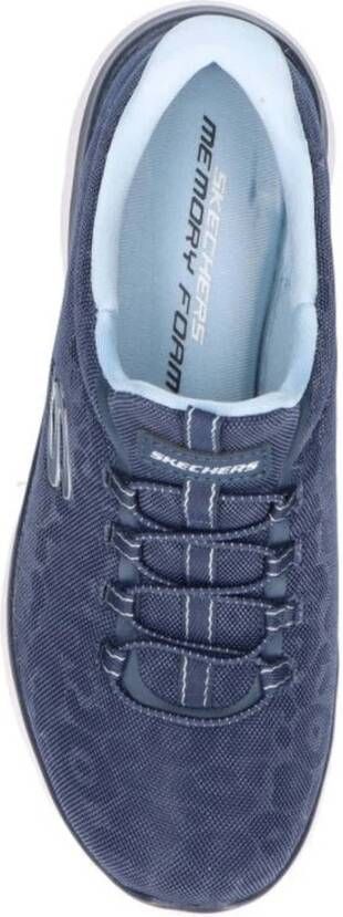 Skechers Toppen Fonkelende Sport Sneakers Blue Dames