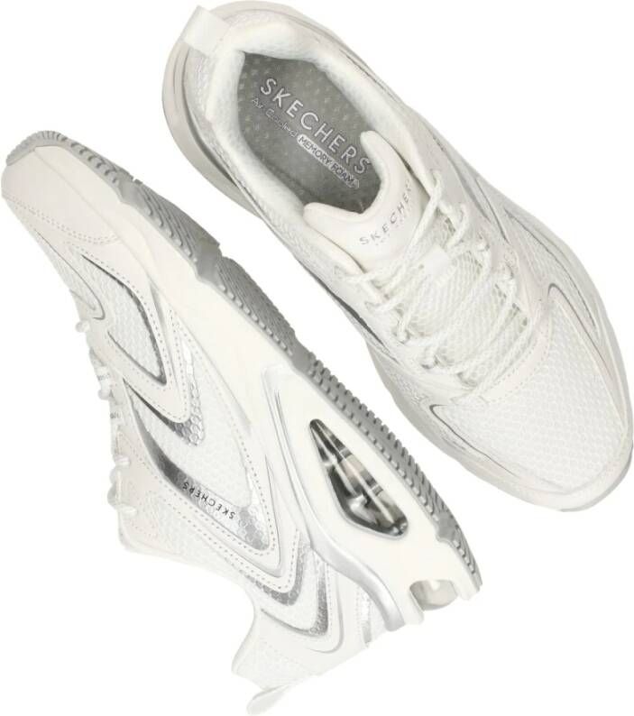 Skechers Trendy witte Airy sneakers met metallic accenten Wit Dames