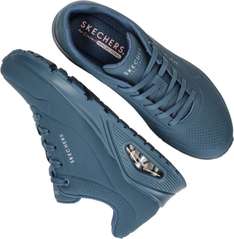 Skechers Air Stand Sneaker Blauw Heren