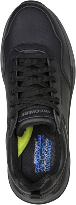 Skechers Waterdichte Leren Sneaker Black Heren